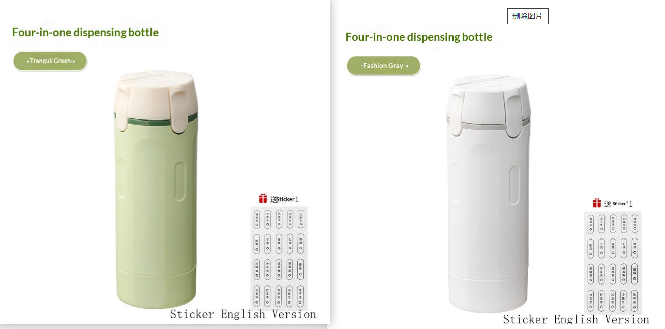 4 In 1 Travel Dispenser Portable Travel Bottles Leak Proof Leakproof Travel Container
